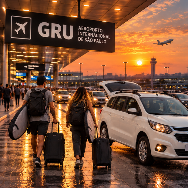 Transfer Aeroporto Internacional de São Paulo (GRU) em Guarulhos/SP até/desde Ubatuba/SP